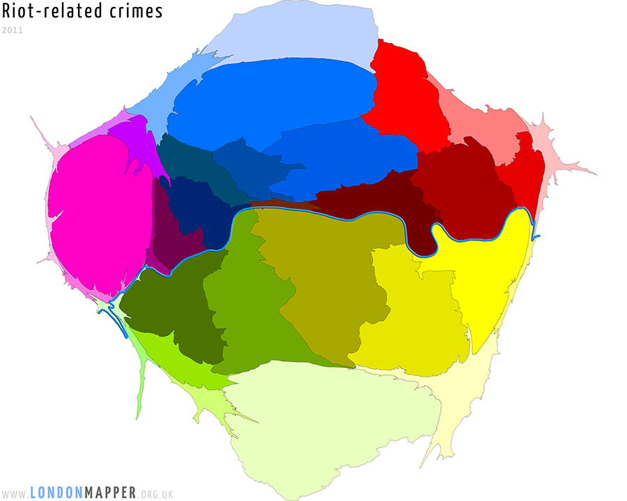 Recorded crimes related to the August 2011 riots in London